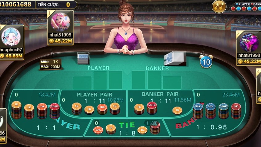 Giao diện game Baccarat MD5