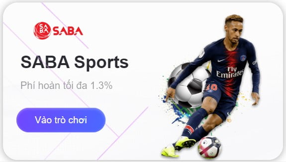Thể thao SABA - Hoàn trả 1.3%